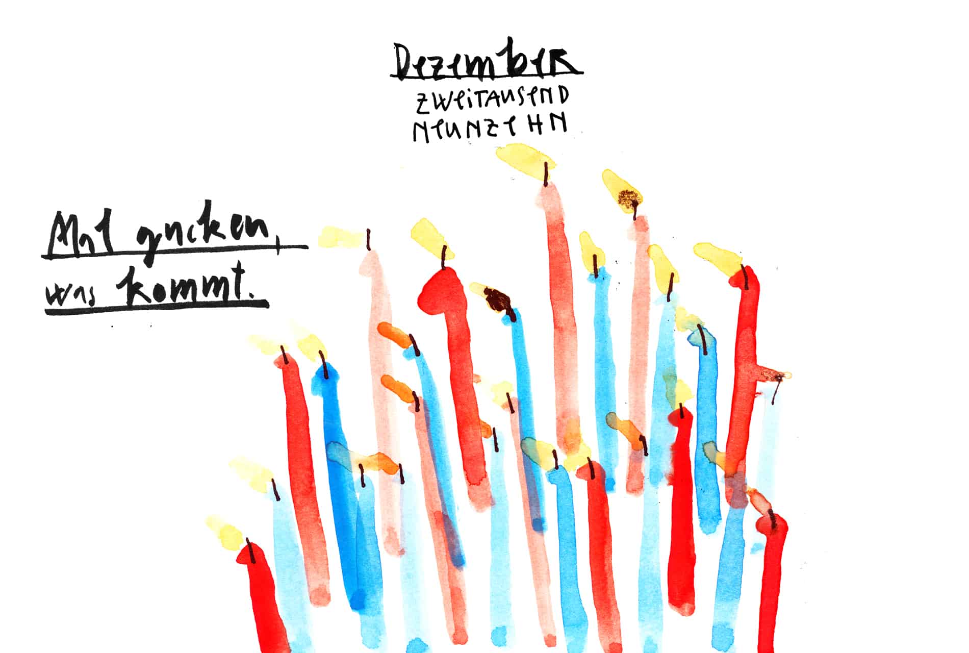 MATROSENHUNDE – Monatskalender Dezember– Mal gucken, was kommt – Kerzen